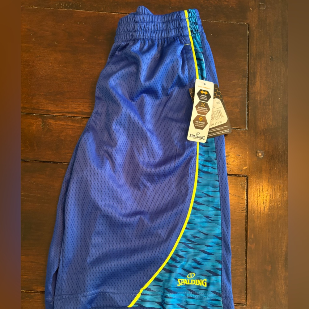 NWT-Boys Size 10/12 Spalding Shorts